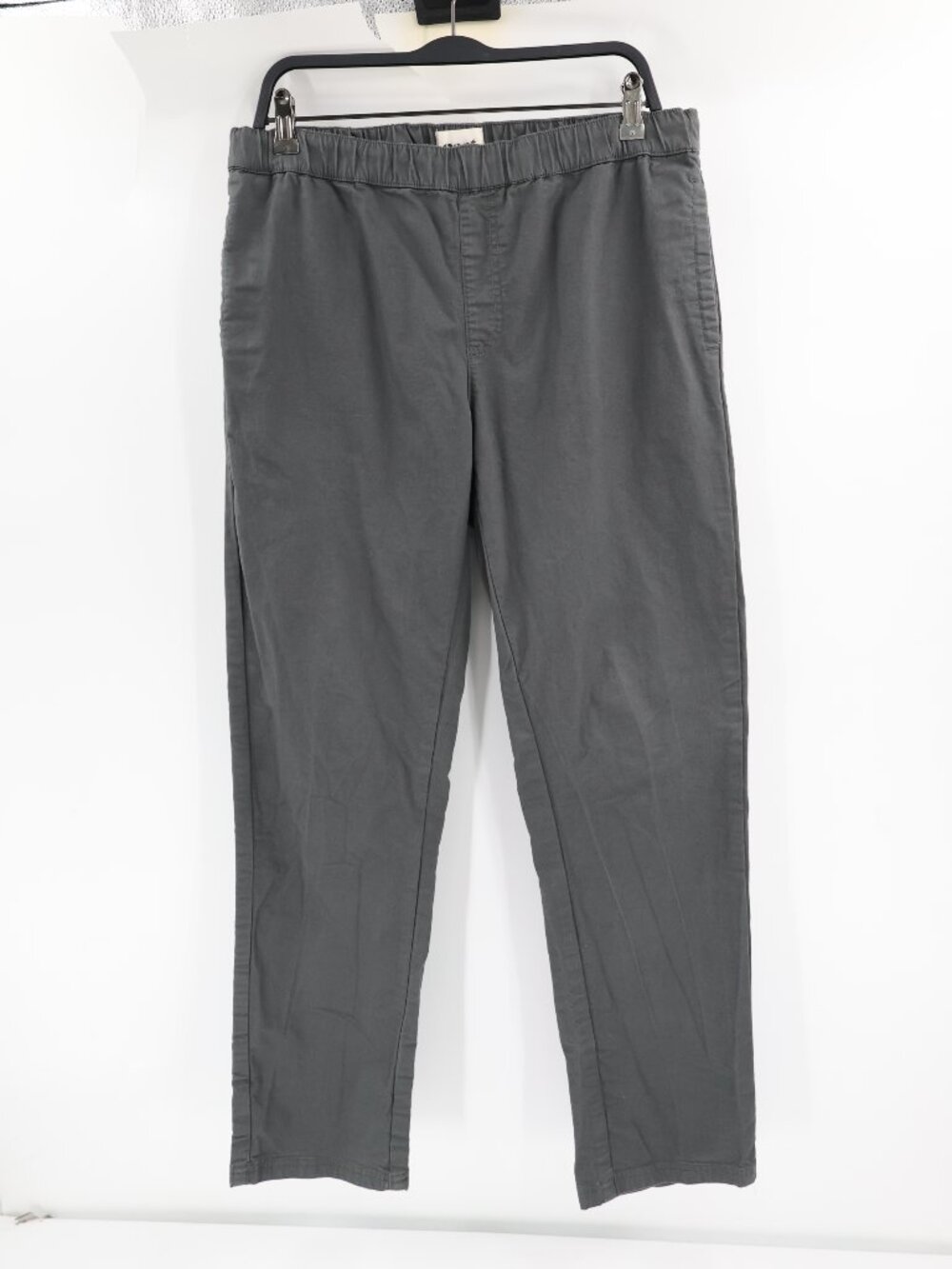 Pact Pants Mens Large Organic Cotton Stretch Straight Elastic Waist Drawstring